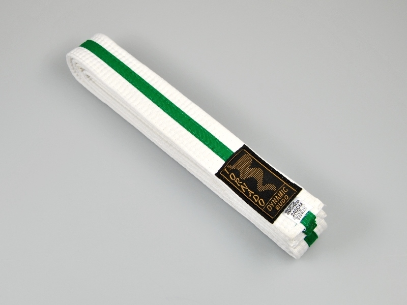 Budogürtel weiß-grün 200 cm