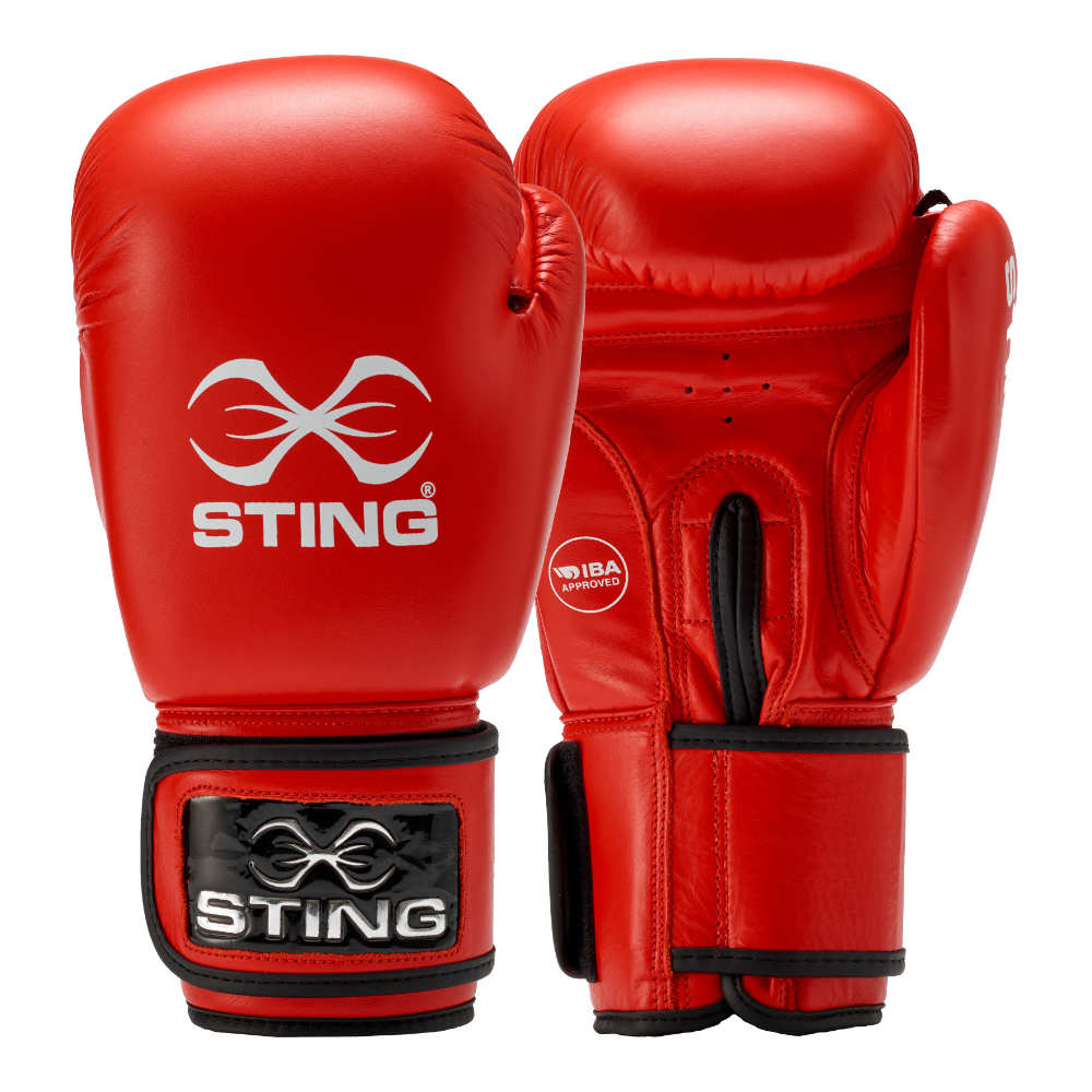 STING IBA Wettkampf Boxhandschuhe rot