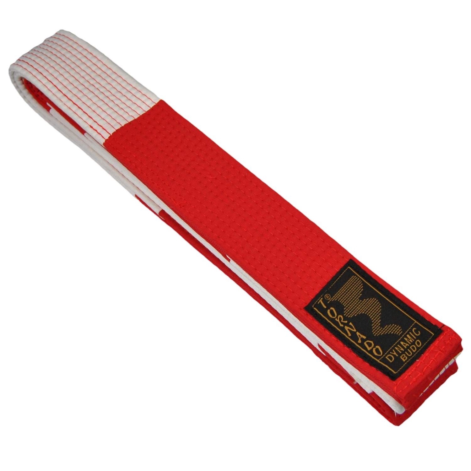 Großmeister-Gürtel Rot-weiß 280 cm/5cm