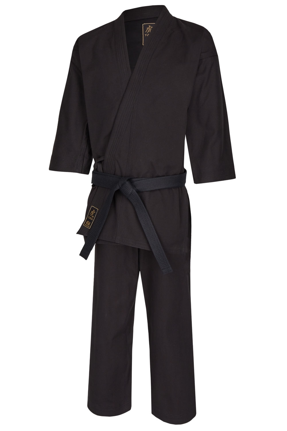 Karate Gi TORA BLACK  14oz  Canvas 160