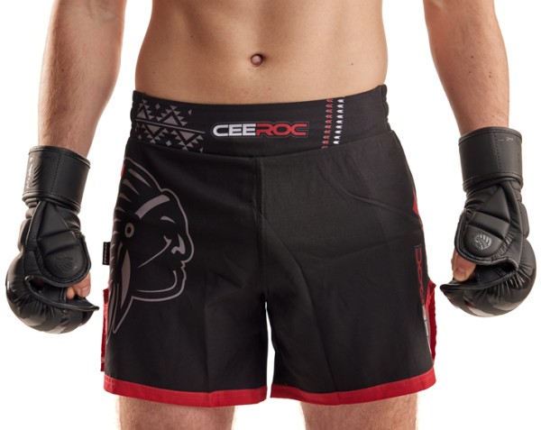 CEEROC MMA Fight Shorts Tribe BlackRed