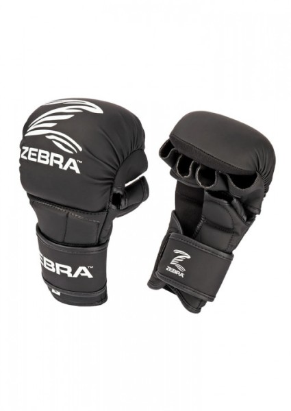 ZEBRA MMA Sparríng-Handschuhe Matt-Black