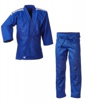 ADIDAS Judoanzug Junior "Club" J350 Kinder blau, weiße Streifen 150