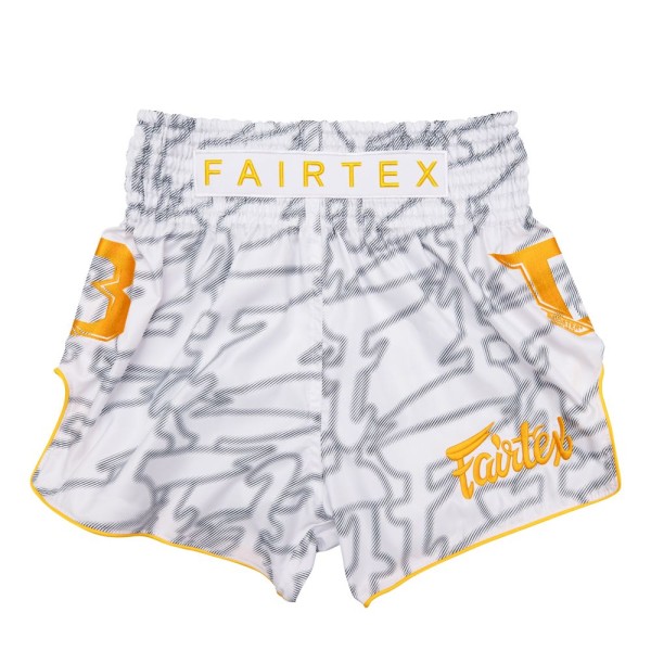 FAIRTEX X BOOSTER Muay Thai Shorts White