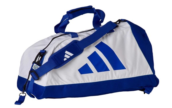 ADIDAS 2in1 Bag "Combat Sports" blue/white cotton M
