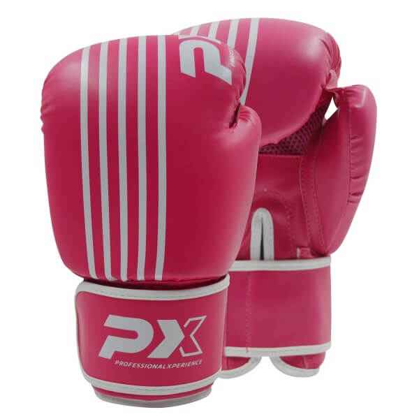PX Boxhandschuhe SPARRING, PU pink-weiß 10oz