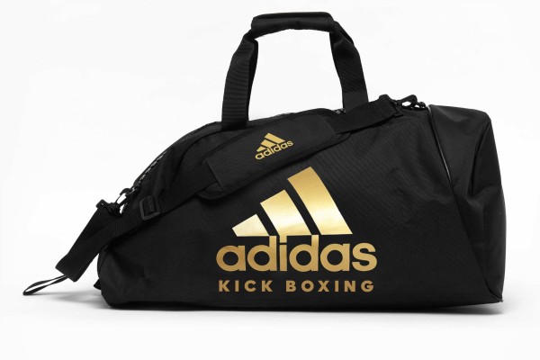 ADIDAS 2in1 Bag "Kickboxing" Sporttasche / Rucksack schwarz-gold