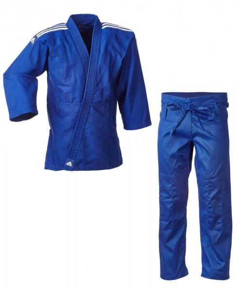 ADIDAS Judoanzug Junior "Club" J350 Kinder blau, weiße Streifen