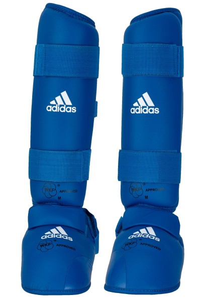 ADIDAS Karate WKF Schien- & Spannschutz blau