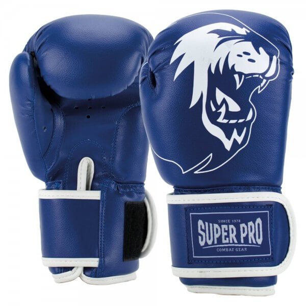 Super Pro Talent Kinder 4 OZ (Kick-)Boxhandschuhe blue/white