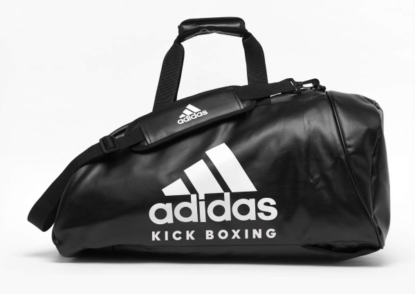 ADIDAS 2in1 "Kickboxing" Sporttasche / Rucksack schwarz-weiß