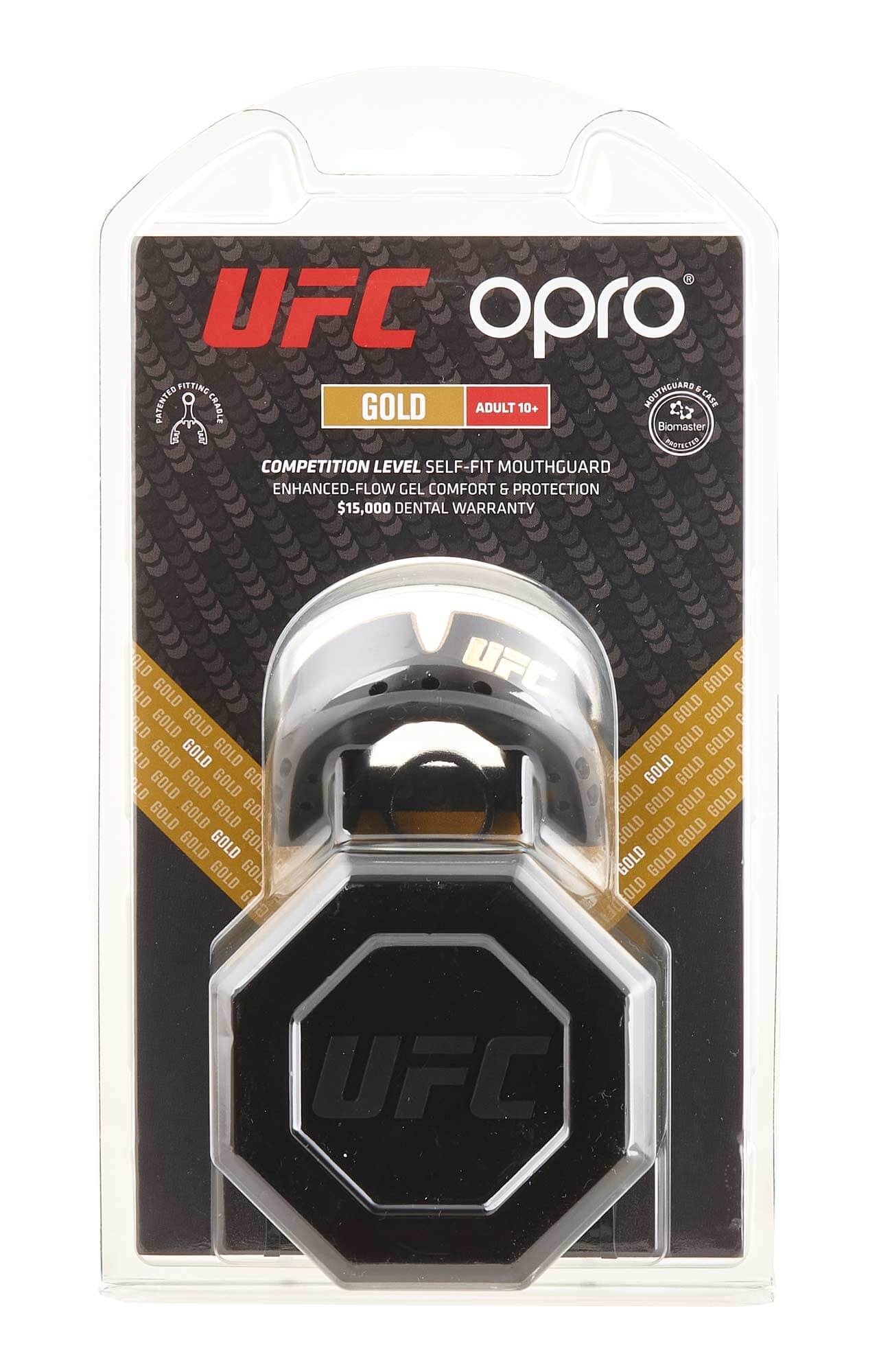 Opro Gold UFC Erwachsene Mundschutz Schwarz Zahnschutz Mma Boxen-Kampfsport 