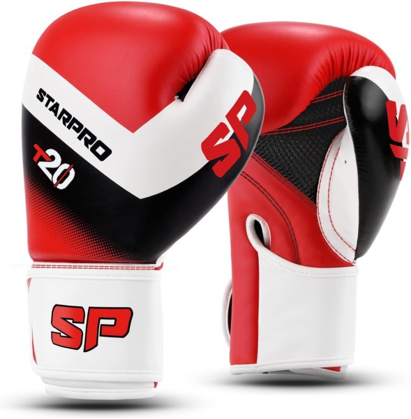 Starpro | T20 Kinder Boxhandschuhe 4-6-8 Jahre Red/White | Junior Equipment  | Kids