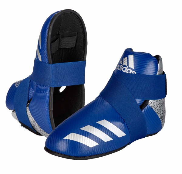 Pro Kickboxing Fußschutz blue/silver